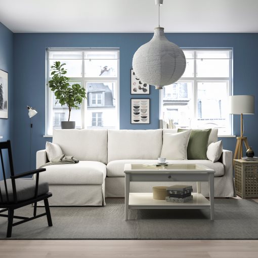 HYLTARP, 3-seat sofa with chaise longue, left, 794.896.86