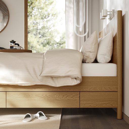 TONSTAD, bed frame with storage, 140x200 cm, 794.966.77