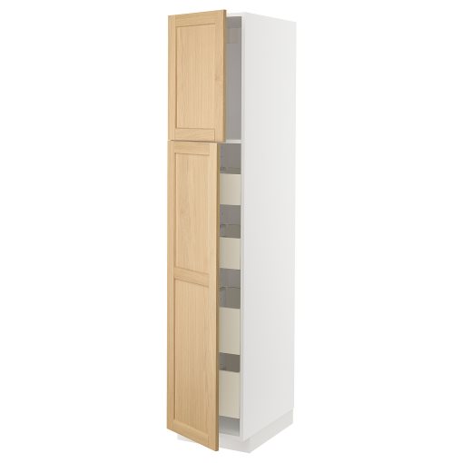 METOD, high cabinet with 2 doors/4 drawers, 40x60x200 cm, 795.094.96