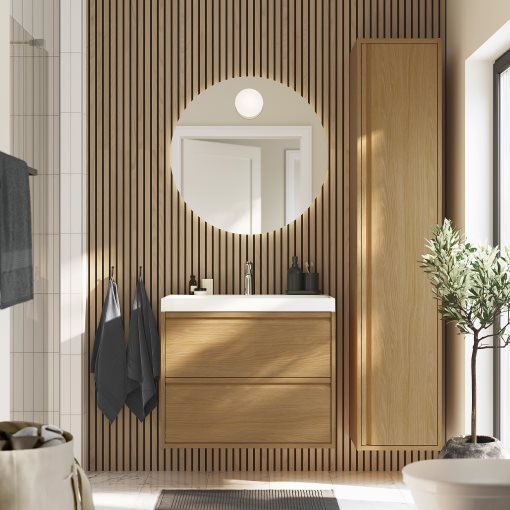 ANGSJON/BACKSJON, wash-stand with drawers/wash-basin/tap, 80x48x69 cm, 795.139.93