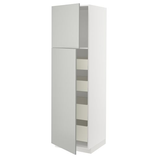 METOD, high cabinet with 2 doors/4 drawers, 60x60x200 cm, 795.394.03