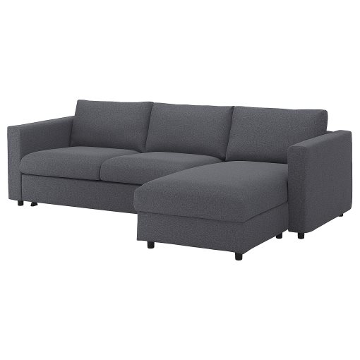 VIMLE, 3-seat sofa-bed with chaise longue, 795.452.82