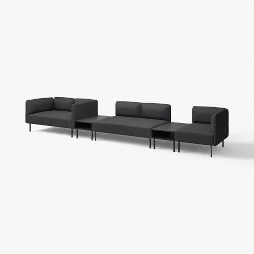 LILLEHEM, 5-seat modular sofa with side table, 795.534.65