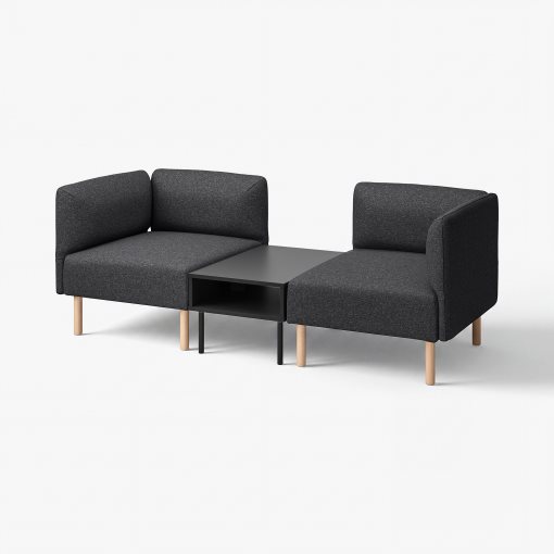 LILLEHEM, 2-seat modular sofa with side table, 795.697.44
