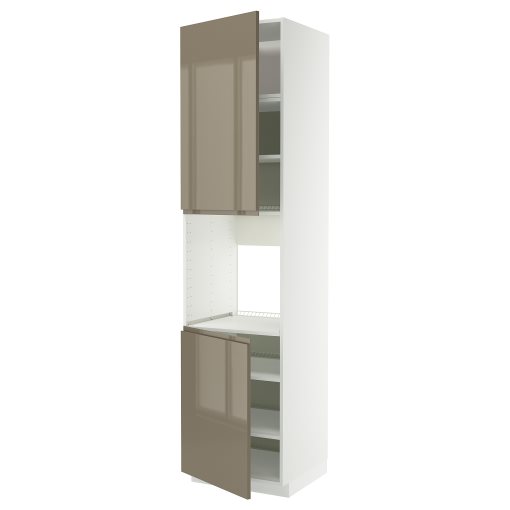 METOD, high cabinet for oven with 2 doors/shelves, 60x60x240 cm, 795.766.12