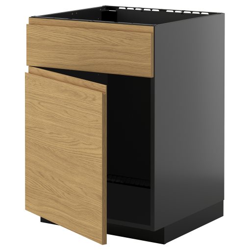 METOD, base cabinet for sink with door/front, 60x60 cm, 795.869.08