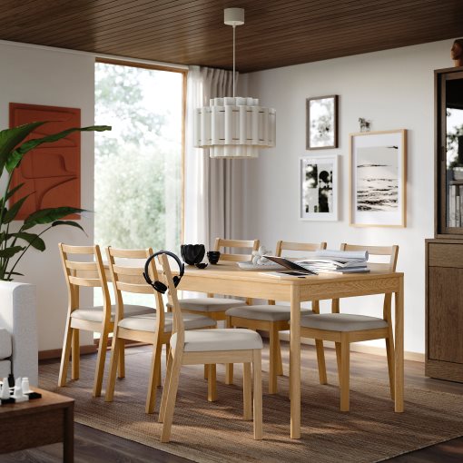 TONSTAD/TONSTAD, table and 6 chairs, 200x85 cm, 795.967.47