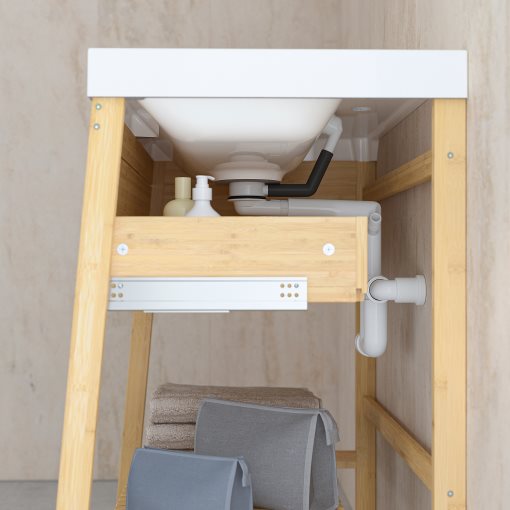 RÅGRUND/BACKSJÖ, open wash-stand with drawer/wash-basin/tap, 80x48x89 cm, 795.998.83