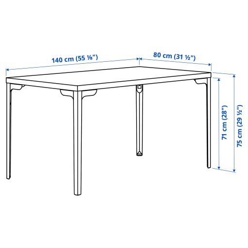 SKÅLSTA, table and 4 chairs, 140x80 cm, 796.092.12