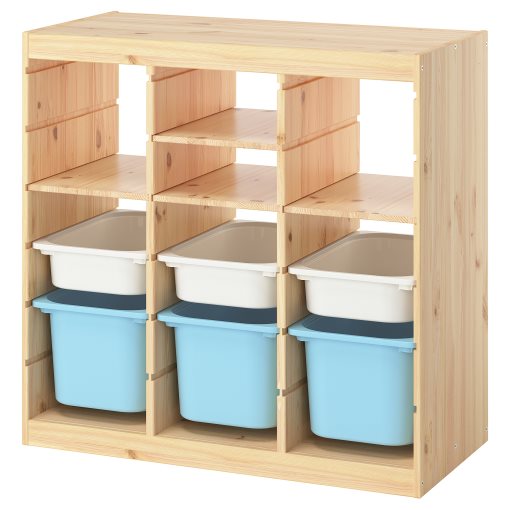 TROFAST, storage combination room divider with shelves and boxes, 93x44x91 cm, 796.125.73
