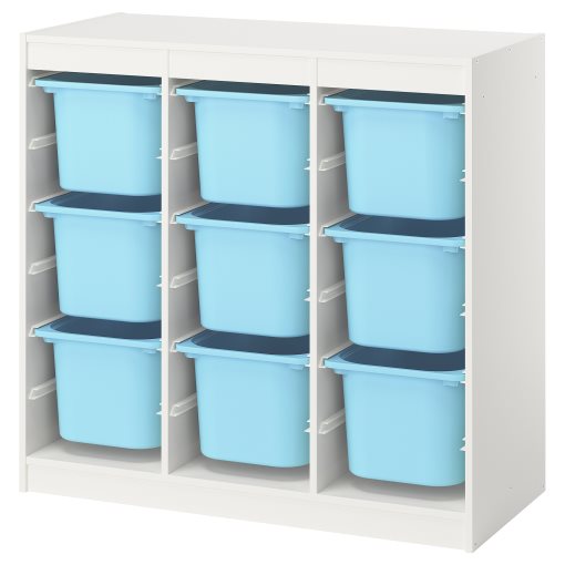 TROFAST, storage combination room divider with boxes, 99x44x94 cm, 796.126.91