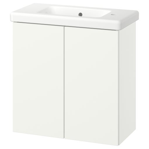 ENHET/TVALLEN, wash-stand with doors/wash-basin, 64x33x65 cm, 796.133.46