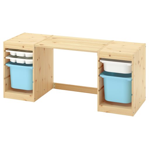 TROFAST, desk with storage boxes/trays, 124x44x52 cm, 796.139.21