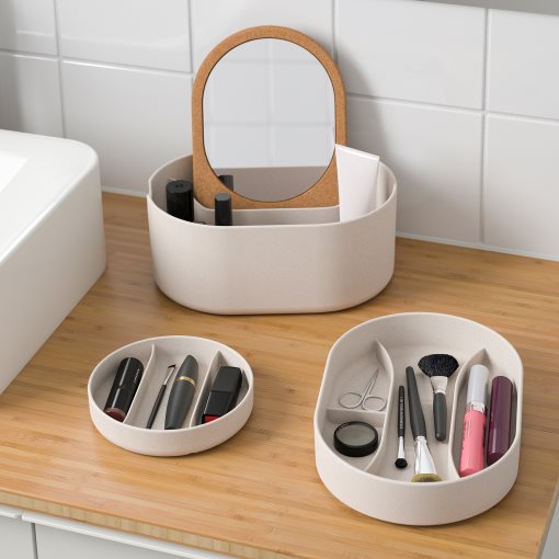 SAXBORGA, storage box with mirror lid, 803.918.82