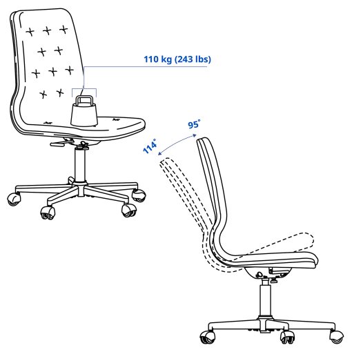 MULLFJÄLLET, conference chair with castors, 804.724.92