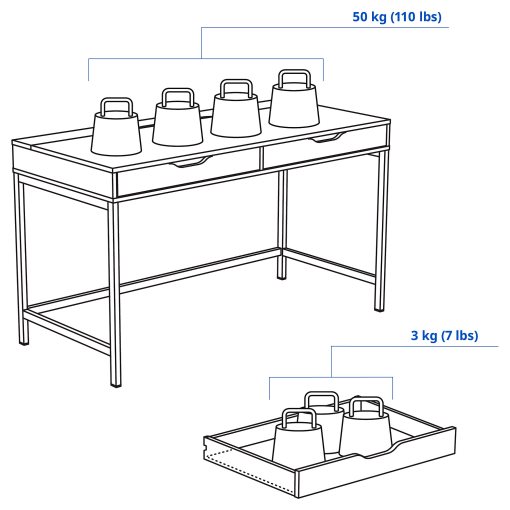 ALEX, γραφείο, 131x58 cm, 804.834.38