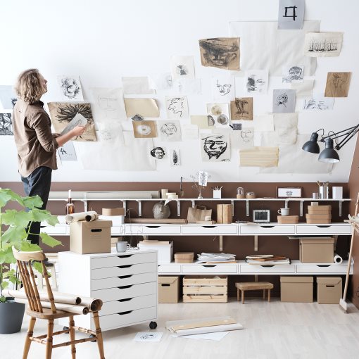 ALEX, drawer unit on castors, 67x66 cm, 804.854.23