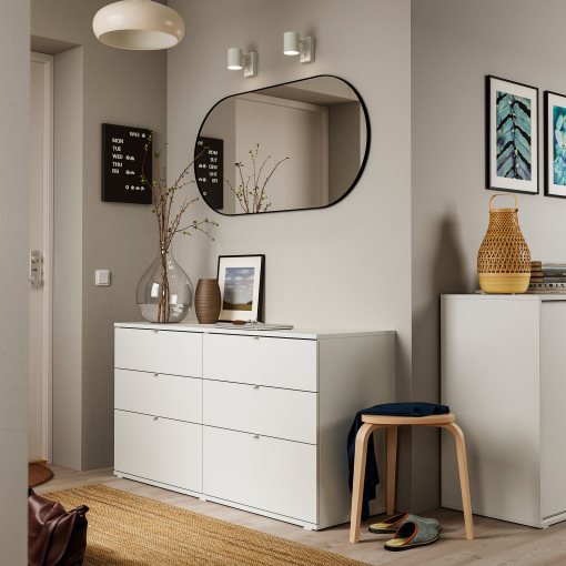 VIHALS, chest of 6 drawers, 140x47x70 cm, 804.901.13