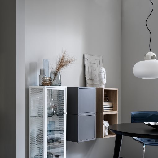 BAGGEBO, ντουλάπι με γυάλινες πόρτες, 34x30x116 cm, 805.029.98