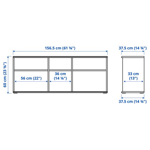 SKRUVBY, TV bench, 156x38x60 cm, 805.035.49