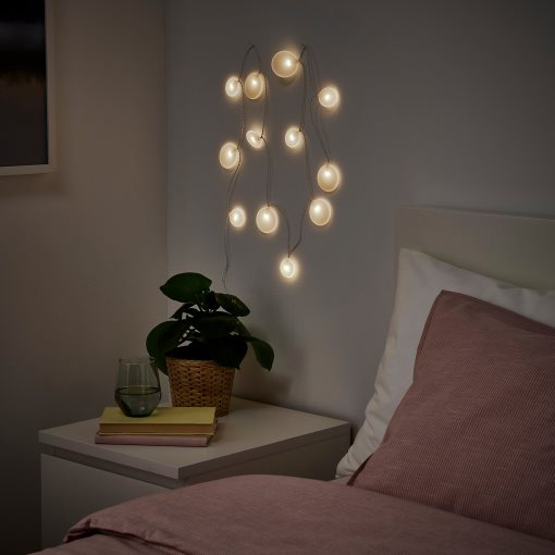 AKTERPORT, LED lighting chain with 12 lights, battery-operated/Pebbles, 805.048.36