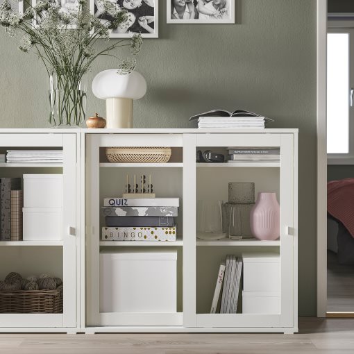 VIHALS, cabinet with sliding glass doors, 95x37x90 cm, 805.428.76