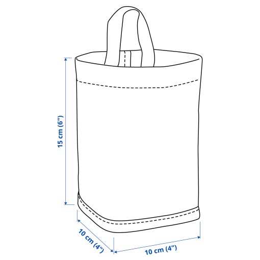 PURRPINGLA, storage basket/textile, 10x10x15 cm, 805.659.76