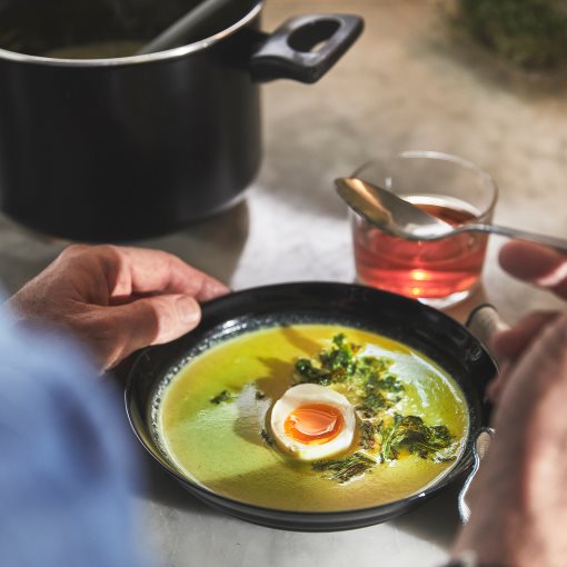 HEMLAGAD, pot with lid non-stick coating, 3 l, 805.809.05