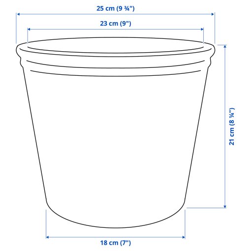 KÖRSBÄRSBJÖRK, plant pot, 19 cm, 805.917.20