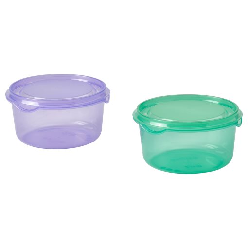 PRUTA, snack container with lid/2 pack, 0.3 l, 805.967.08