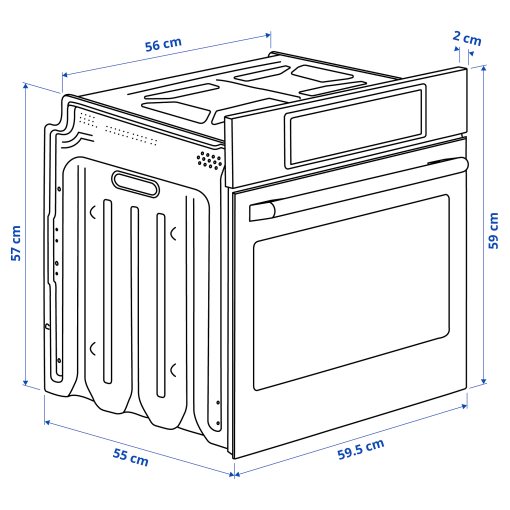 STENABY, true fan oven/air fry function/pyrolytic, IKEA 700, 806.002.20