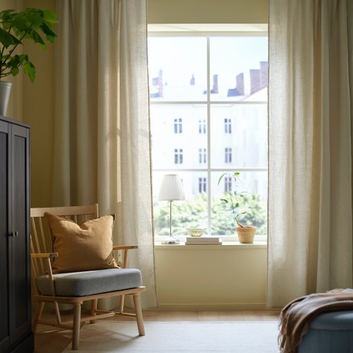 DYTÅG, curtains with heading tape/1 pair, 145x300 cm, 806.078.20