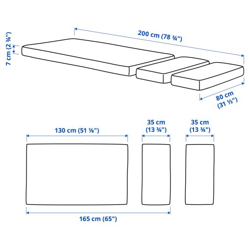 PLUTTEN, foam mattress for extendable bed, 80x200 cm, 806.156.36