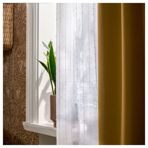 MATILDA, sheer curtains with heading tape 1 pair, 145x280 cm, 806.293.08