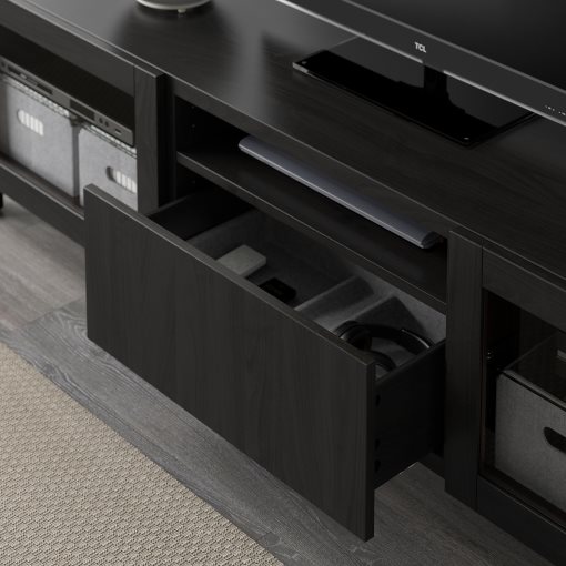 BESTÅ, TV bench with doors/drawer soft closing, 180x42x48 cm, 893.291.88