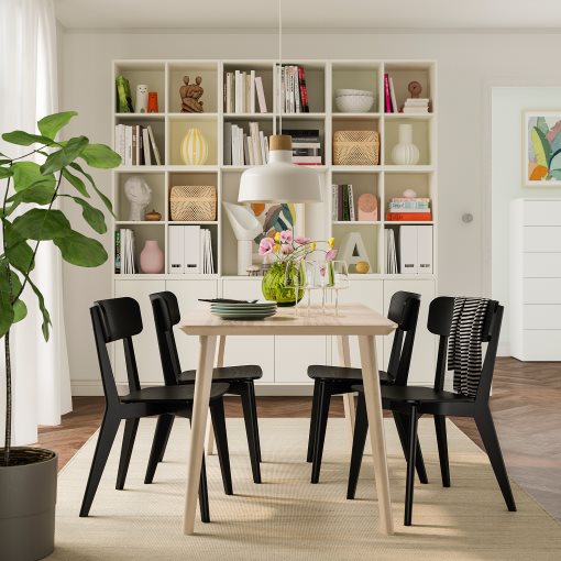 LISABO/LISABO, table and 4 chairs, 140x78 cm, 893.855.32
