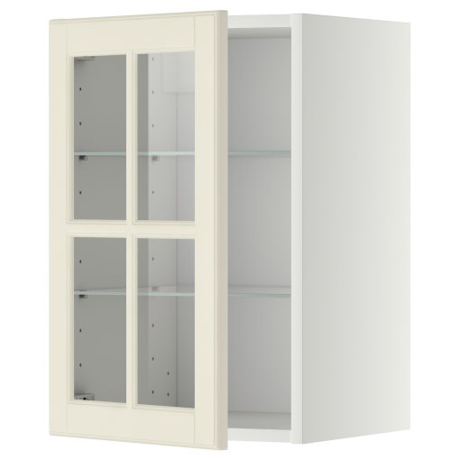 METOD, wall cabinet with shelves/glass door, 40x60 cm, 893.949.75