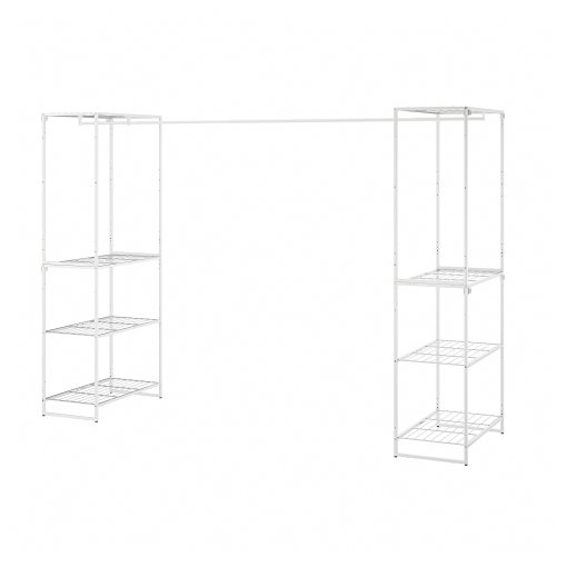 JOSTEIN, shelving unit with clothes rod/in/outdoor/wire, 61x166/270x180 cm, 894.372.77