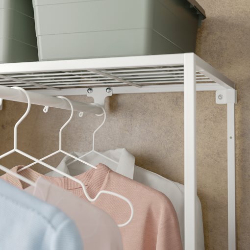 JOSTEIN, shelving unit with clothes rod/in/outdoor/wire, 61x166/270x180 cm, 894.372.77