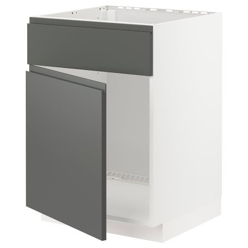 METOD, base cabinet for sink with door/front, 60x60 cm, 894.552.09