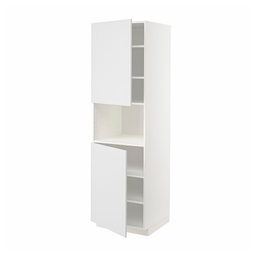 METOD, high cabinet for microwave with 2 doors/shelves, 60x60x200 cm, 894.581.04