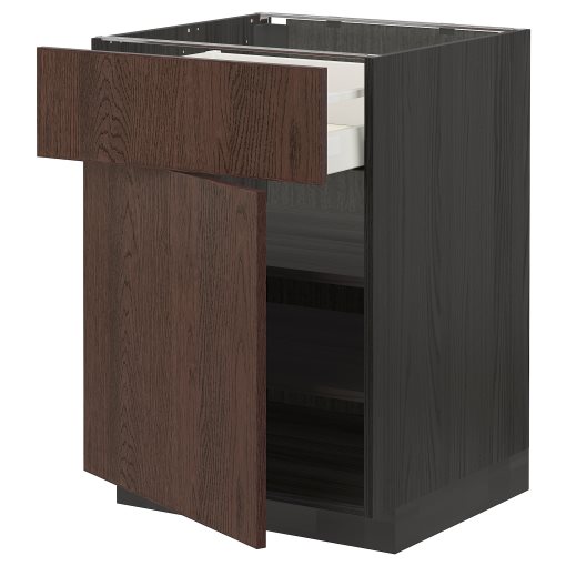 METOD/MAXIMERA, base cabinet with drawer/door, 60x60 cm, 894.603.43