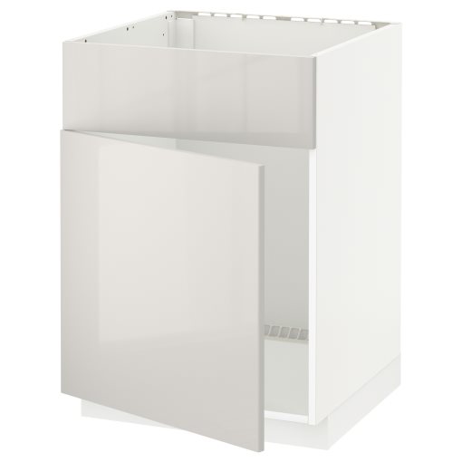 METOD, base cabinet for sink with door/front, 60x60 cm, 894.637.80