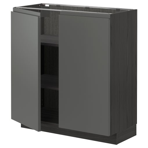 METOD, ντουλάπι βάσης με ράφια/2 πόρτες, 80x37 cm, 894.680.37