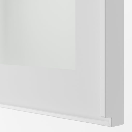 METOD, wall cabinet with shelves/glass door, 40x80 cm, 894.905.47