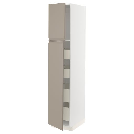 METOD, high cabinet with 2 doors/4 drawers, 40x60x200 cm, 894.919.81