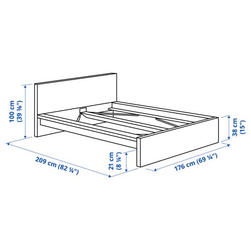 MALM, bed frame/high, 160X200 cm, 894.949.70