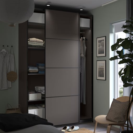 PAX/MEHAMN, ντουλάπα με συρόμενες πόρτες, 150x66x236 cm, 895.003.01