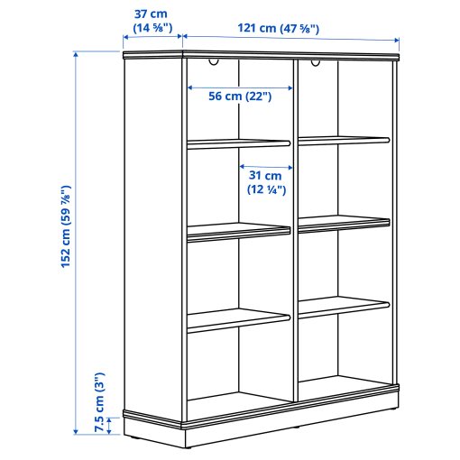 LANESUND, storage combination, 242x37x152 cm, 895.147.27