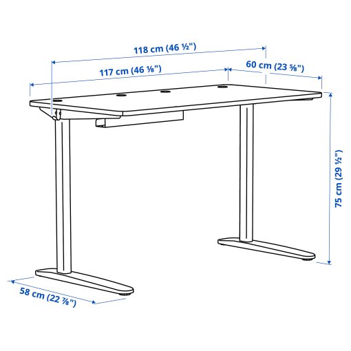 RELATERA, desk combination, 117x60 cm, 895.557.65